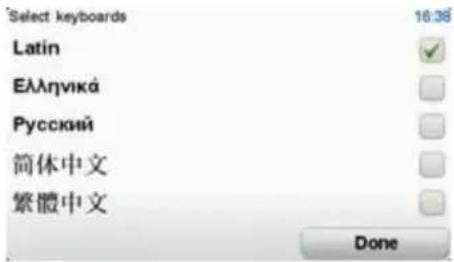 Select keyboards Latin ЕАЛГУКА РУСКИЙ 简体中文 繁體中文 Done