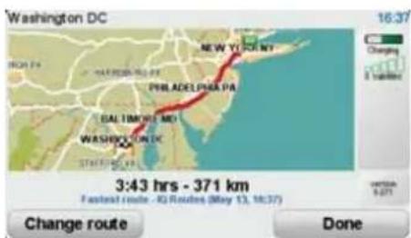 Washington DC 16:37 NEW YORK N.Y. PHILADELPHIA PA BALTIMORE MD WASHINGTON DC STAFFORD PA 3:43 hrs - 371 km Fanestal route - 42 Rotles (May 13, M:37) CHANGE Change route Done