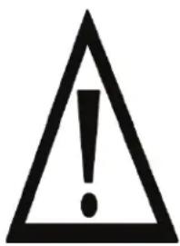 Warning symbol image with exclamation mark inside a triangle