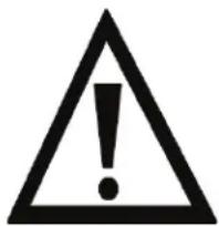 Warning symbol with exclamation mark inside triangle