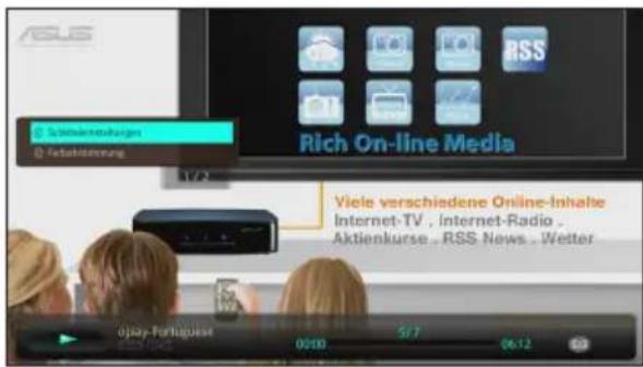 ASUS O!Play Gallery - So konfigurieren Sie die Video Wiedergabeeinstellungen: - 1