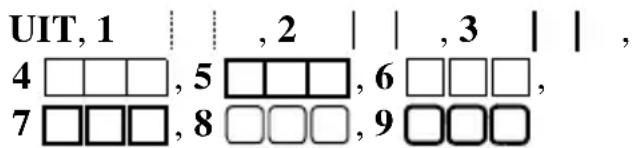 UIT, 1 | | , 2 | | , 3 | | , 4 □□□, 5 □□□, 6 □□□, 7 □□□, 8 □□□, 9 □□□