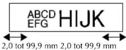 ABCD EFG HIJK 2,0 tot 99,9 mm 2,0 tot 99,9 mm