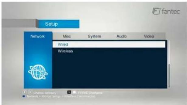 Setup Network Misc System Audio Video Wired Wireless Chase button: IN FYSE Userset Network & FYSE Setup - Proofed Documents