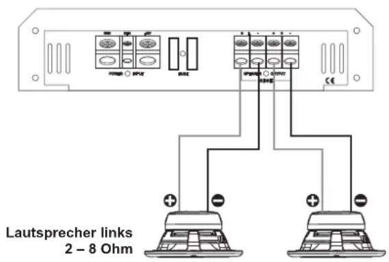 Lautsprecher links 2 - 8 Ohm