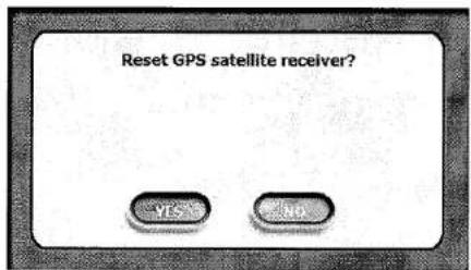 Reset GPS satellite receiver? YES NO