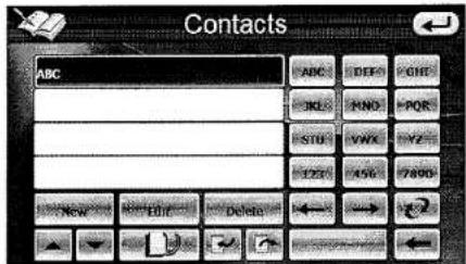Contacts ABC ABC DEF GNT OKLS MNO. POR STUD VWX VYZ TYZ ASX F800 NEW HOT Delete ←→ 2
