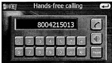 Hands-free calling 8004215013