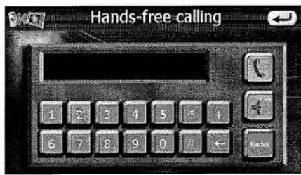 Hands-free calling 1 2 3 4 5 * 6 7 8 9 0 + ← Right