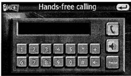 Hands-free calling 1 2 3 4 5 * + 6 7 8 9 0 # ← Make