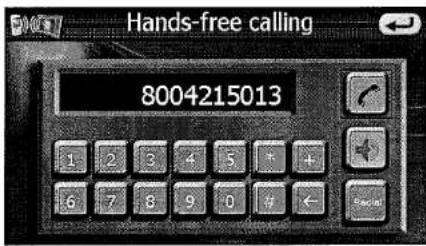 Hands-free calling 8004215013