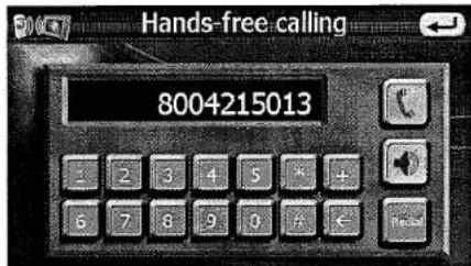 Hands-free calling 8004215013