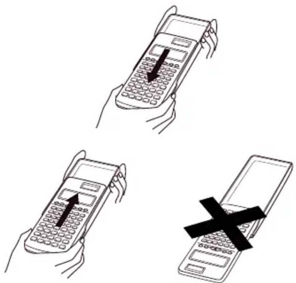 CASIO FX-115WA - • Anbringen der Abdeckung - 1