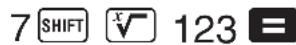 CASIO FX-115WA - ■Quadratwurzeln, Kubikwurzeln, Wurzeln, Quadrate, Kubus, Kehrwerte, Faktorielle, Zufallszahlen und π - 3