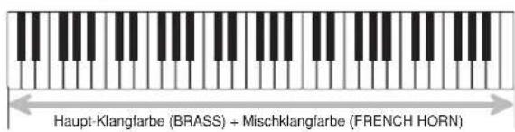 Haupt-Klangfarbe (BRASS) + Mischklangfarbe (FRENCH HORN)