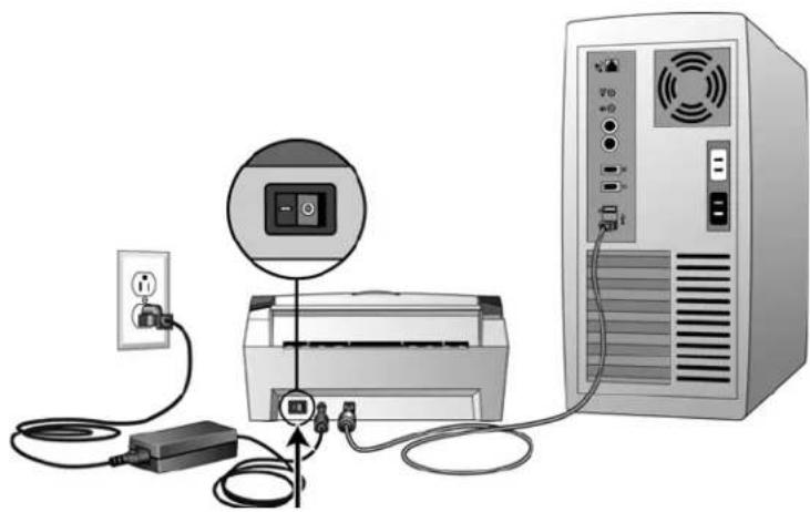 XEROX DocuMate 3460 - Connect the USB Cable and Turn on the Power - 2