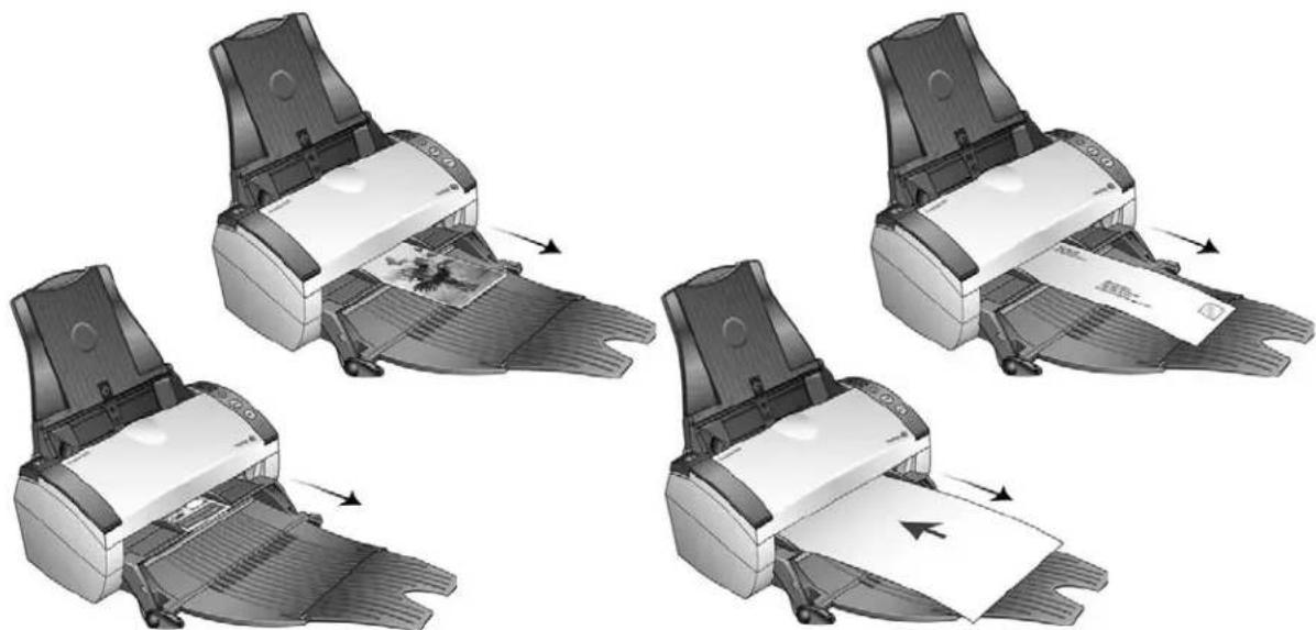 XEROX DocuMate 3460 - So scannen Sie mit dem vorderen Vorlageneinzug in der unteren Position: - 4