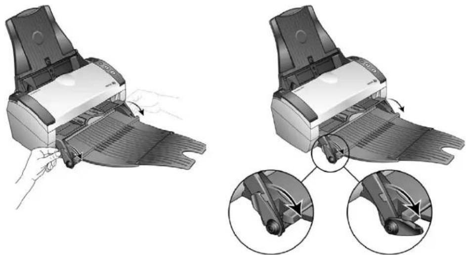 XEROX DocuMate 3460 - To lock the Front Feed Tray down: - 2