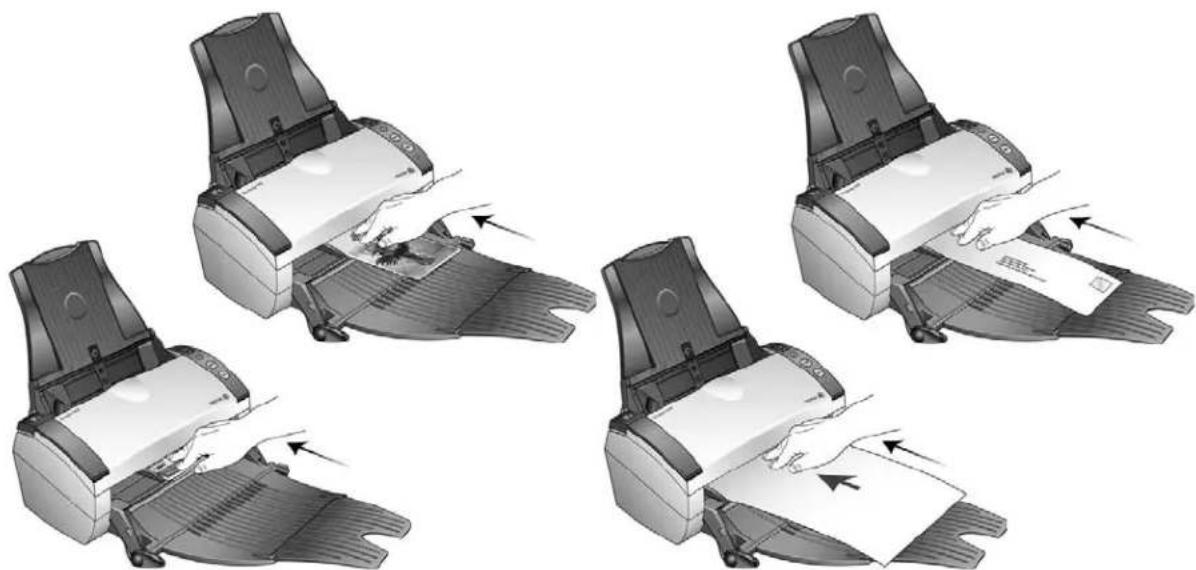 XEROX DocuMate 3460 - So scannen Sie mit dem vorderen Vorlageneinzug in der unteren Position: - 2