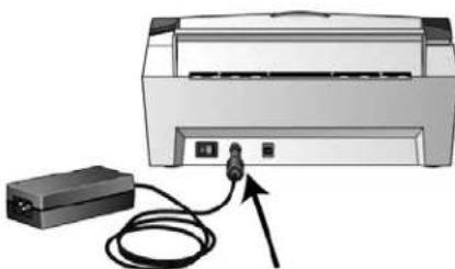 XEROX DocuMate 3460 - Anschließen des Netzteils - 1