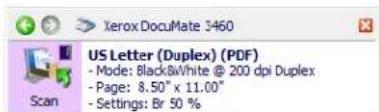 XeroxDocuMate 3460 US Letter (Duplex) (PDF) - Mode: Black&White @ 200 dpi Duplex - Page: 8.50" x 11.00" - Settings: Br 50 %