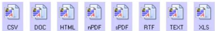 CSV DOC HTML nPDF sPDF RTF TEXT XLS