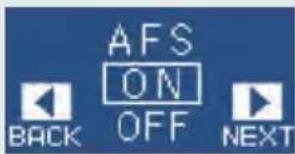 AFS ON OFF BACK NEXT