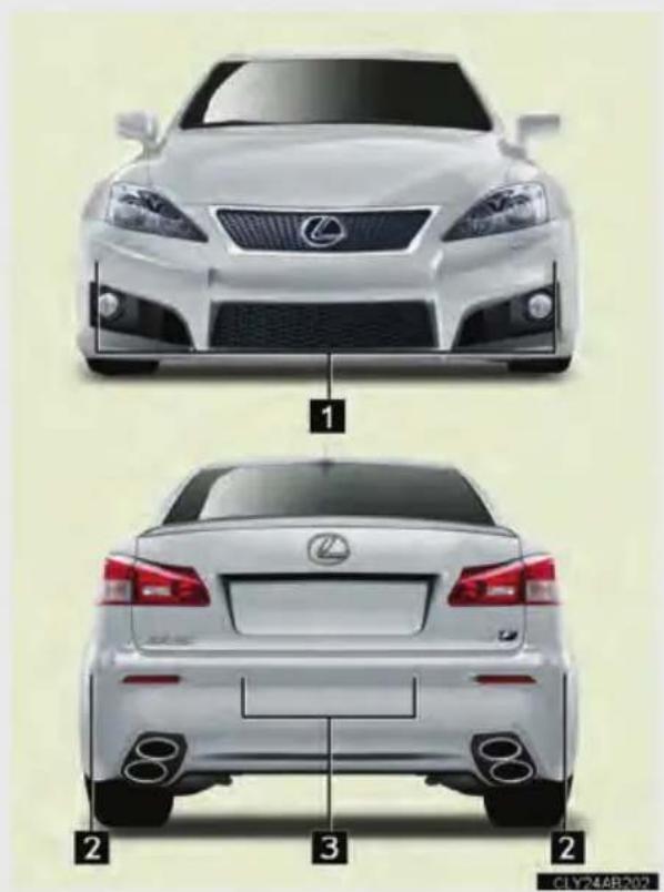 LEXUS IS F (2010) - Types of sensors - 1