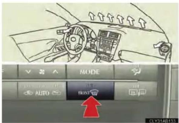 Diagram of car dashboard and mode control interface with Chinese labels and directional arrows