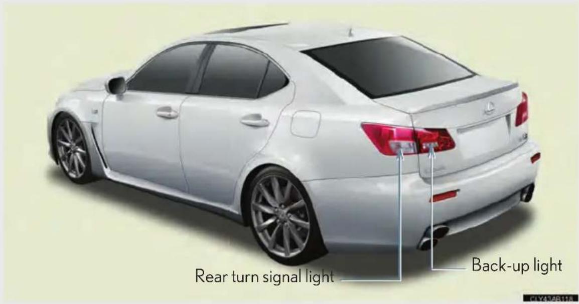 Rear turn signal light Back-up light
