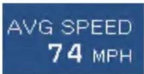 AVG SPEED 74 MPH