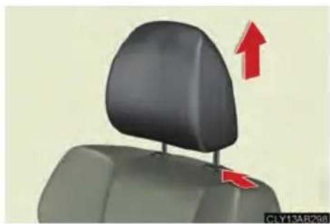 LEXUS IS F (2010) - ■Removing the head restraints (front seats) - 1