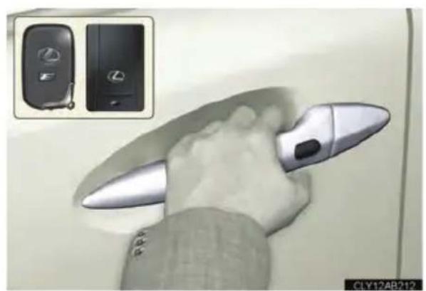 LEXUS IS F (2010) - Unlocking and locking the doors (front door handles only) - 1