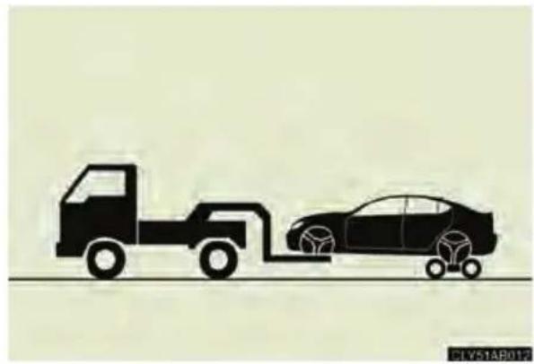 LEXUS IS F (2010) - Towing with a wheel lift-type truck - 1