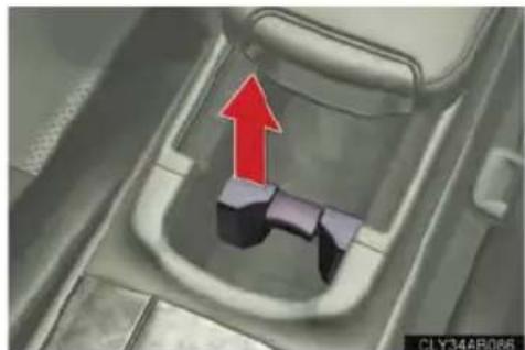 LEXUS IS F (2010) - ■ Using the front cup holder (slide type) to store small items - 1