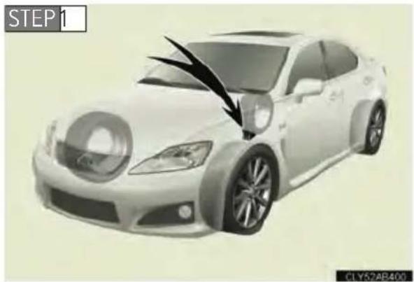 LEXUS IS F (2010) - Replacing a flat tire - 1