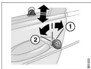 Diagram showing mechanical components with numbered parts and directional arrows indicating motion or flow