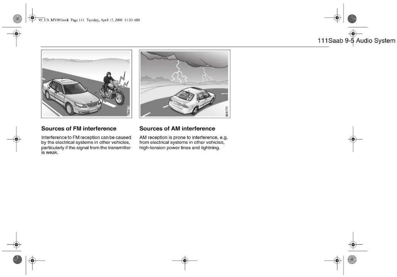 SAAB 9-5 (2009) - Radio waves, FM/AM - 17
