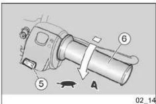Technical diagram of a mechanical component with numbered parts and a labeled section A