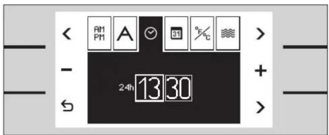 AM PM A √ 31 °C 24h 13 30 + > -