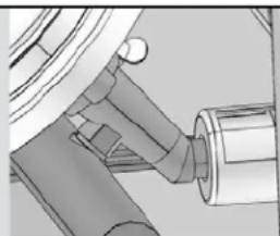 Mechanical assembly diagram showing a rotating component with a shaft and housing (no text or symbols visible)
