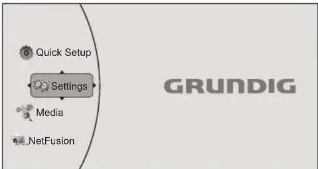 GRUNDIG GBP 7000 3D - Menu navigation - 1