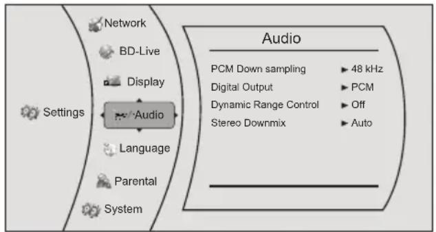 GRUNDIG GBP 7000 3D - Audio settings - 1