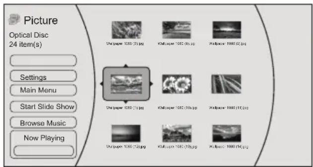 Picture Optical Disc 24 item(s) Settings Main Menu Start Slide Show Browse Music Now Playing The paper 1050 (71.jpg) Kull paper 1052 (68.jpg) Ambience 1080 (50.jpg) The paper 1050 (71.jpg) Kull paper 1052 (59.jpg) Ambience 1080 (47.jpg) The paper 1050 (52.jpg) Kull paper 1052 (39.jpg) Ambience 1080 (34.jpg)