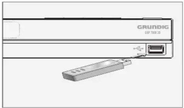 GRUNDIG GBP 7000 3D - MP3 Player oder USB Memory Stick anschließen - 1