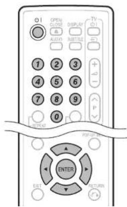 OPEN CLOSE DISPLAY TV (O) AUDIO BURITLE 1 2 3 4 5 6 7 8 9 0 + - P RETURN ON ENTER EXIT