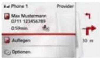 Phone 1 Max Mustermann 0711 123456789 0:59min Auflegen Optionen Provider 30 m