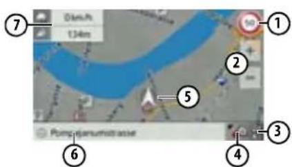 0km/h 134m ⑦ ① ② ⑤ Pump-janumidistrive ⑥ ③ ④