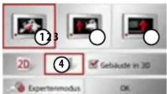 ①②③ 2D ④ Gebäudefe in 3D Expertenmodus OK