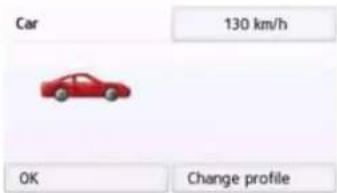 Car 130 km/h OK Change profile